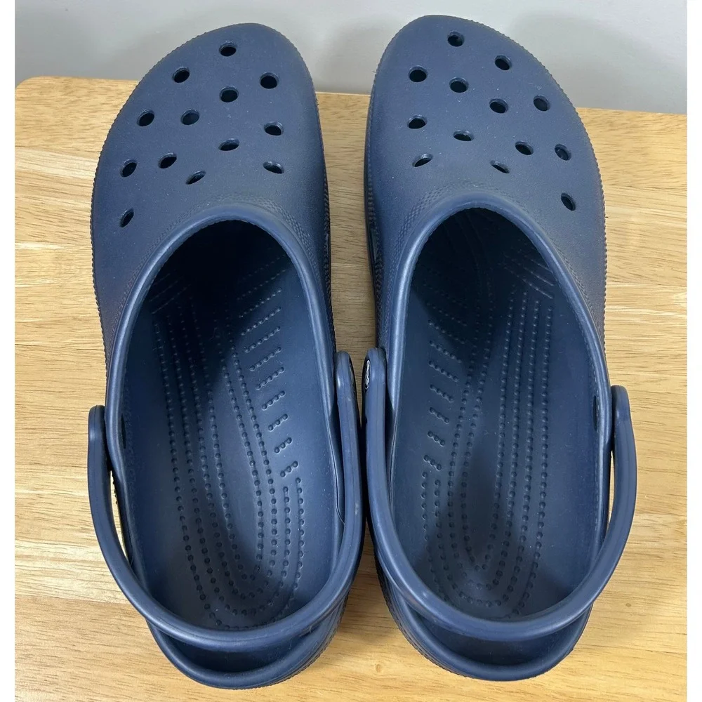 Crocs Classic Clog Mens 16 Navy Blue Comfort Shoes Slip On Sandal Water Friendly